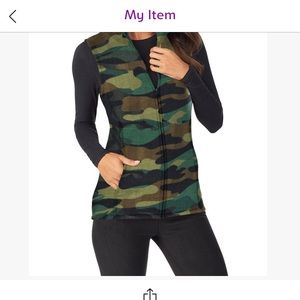 Green Camo Fleecewear Stretch Vest